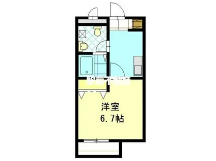 ガーデンヒルズマリア前(1K/4階)の間取り写真