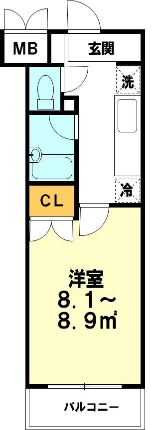アートプラザ野路(1K/4階)の間取り写真