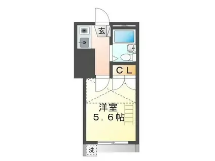 レオパレス東田第一(1K/1階)の間取り写真