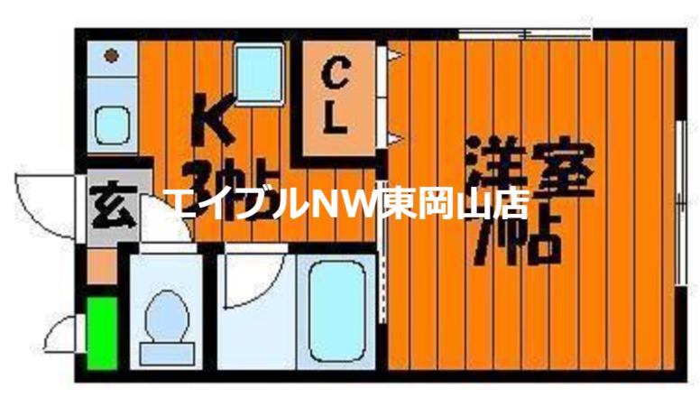 MSD津島東(1K/1階)の間取り写真