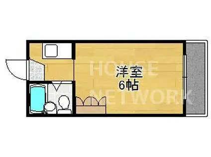 ハウス今出川(1K/4階)の間取り写真