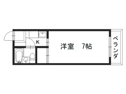 ルミエール白梅(1K/3階)の間取り写真