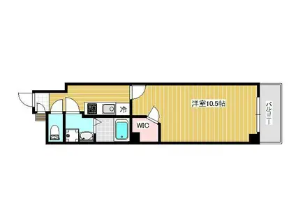 CIEL本町(1K/6階)の間取り写真