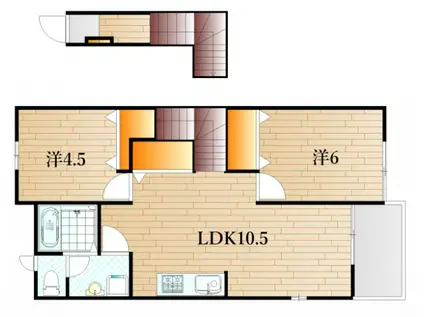 ガーデンヒルズII番館(2LDK/2階)の間取り写真