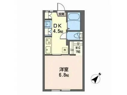 ナウハイム(1K/2階)の間取り写真