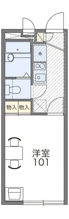 レオパレスJIMY 1階階 間取り