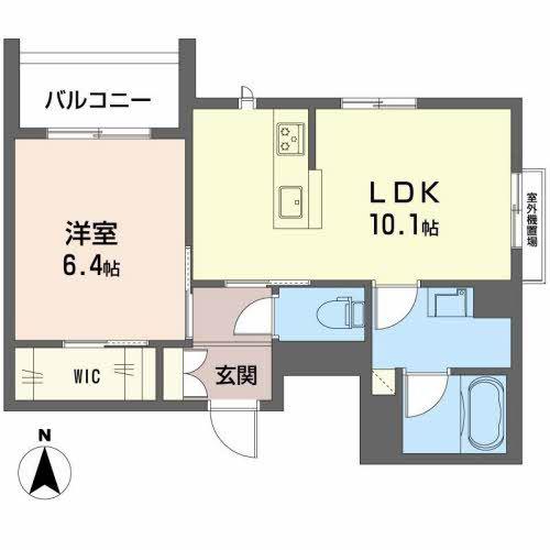 シャーメゾン蘇原(1LDK/3階)の間取り写真