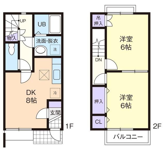 LE PREMIER(2DK/1階)の間取り写真