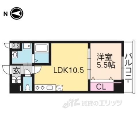 ダイヤ・パール(1LDK/3階)の間取り写真