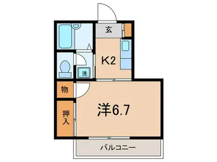 ファミール鈴木(1K/1階)の間取り写真