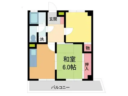 メゾンブランシュ(2DK/3階)の間取り写真