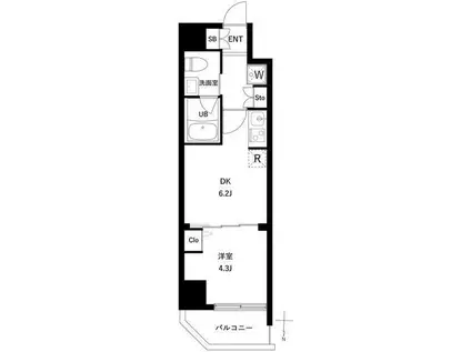 アーバンパーク日暮里II(1DK/7階)の間取り写真