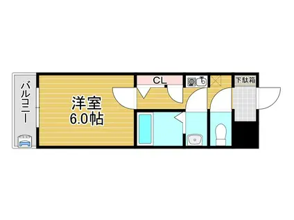メゾン愛荘(1K/1階)の間取り写真