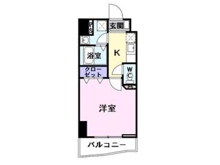 アゲート白壁(1K/7階)の間取り写真