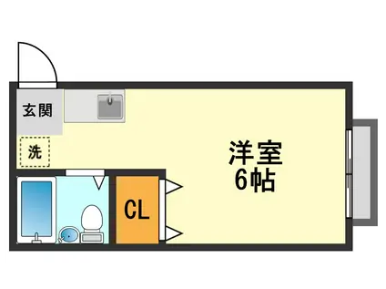 ハイツリベラル(ワンルーム/1階)の間取り写真