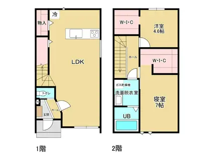 GOOD HILLS金泉寺II(2LDK/1階)の間取り写真