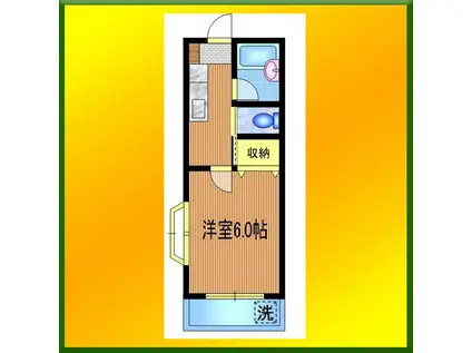 エトワール本間(1K/2階)の間取り写真