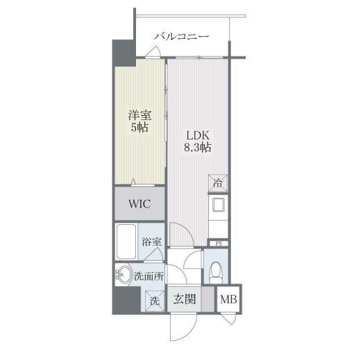  MODERN PALAZZO 博多SUR(1LDK/9階)の間取り写真