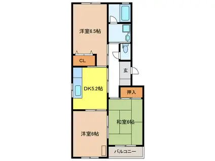 メゾンドアイン(3DK/4階)の間取り写真