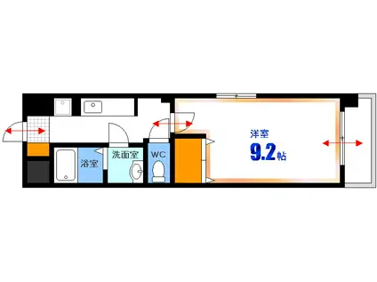 第26友建ビル(1K/4階)の間取り写真
