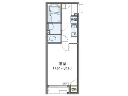 クレイノエスペランサ(1K/2階)の間取り写真