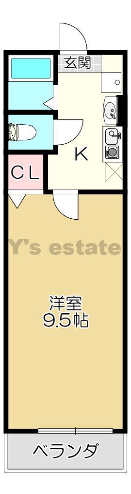 ハイム・フロイデ(1K/1階)の間取り写真