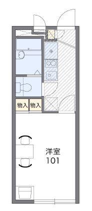レオパレスJUNO湘南(1K/2階)の間取り写真