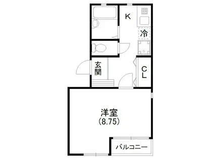 ユーフォルム(1K/2階)の間取り写真