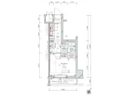 コンシェリア KAWASAKI MASTERS VILLA(1K/7階)の間取り写真