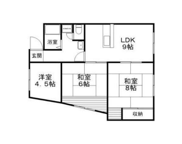 元町東ビル(3LDK/4階)の間取り写真