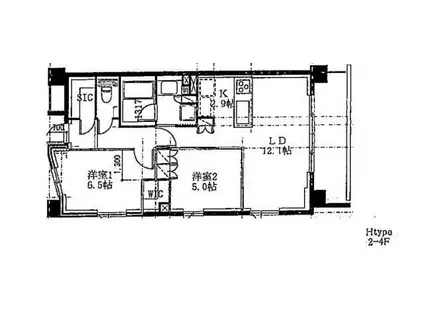 リビオ世田谷松原(2LDK/4階)の間取り写真