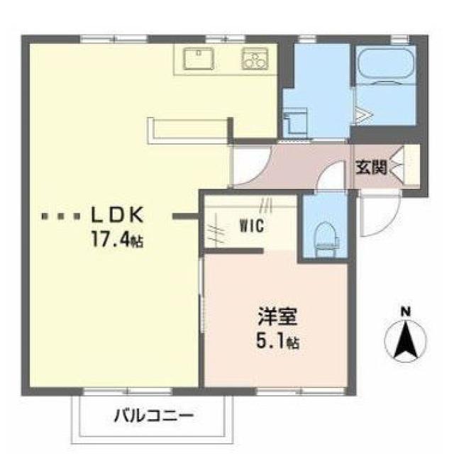タウニー野村(1LDK/1階)の間取り写真