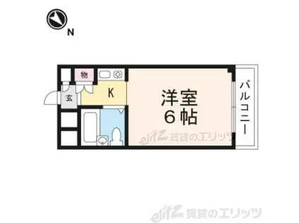 サンシャイン千里丘(1K/2階)の間取り写真