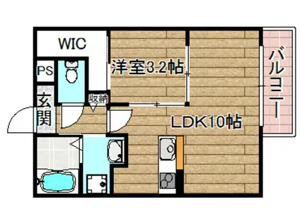 GRANCHE LIERRE(1LDK/1階)の間取り写真