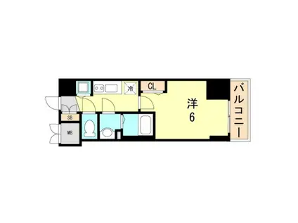 フジパレス住ノ江駅南3番館(1K/2階)の間取り写真