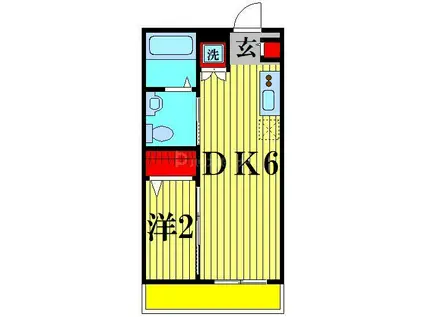 STATION SIDE GAIA(1DK/1階)の間取り写真