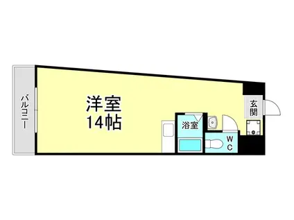 サンシティ日明(ワンルーム/4階)の間取り写真