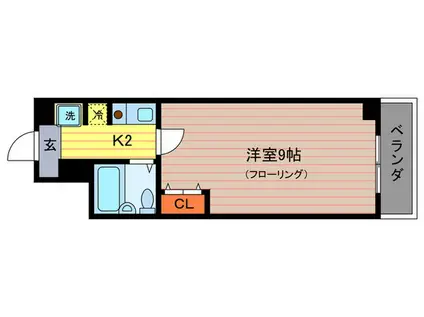 カーサ・ソラッツォ(1K/6階)の間取り写真