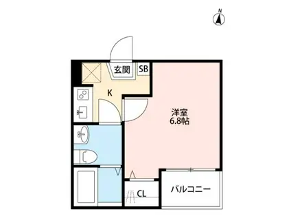 CORNO(1K/2階)の間取り写真