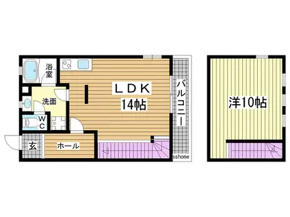 ナガーニャ2000(1LDK/1階)の間取り写真