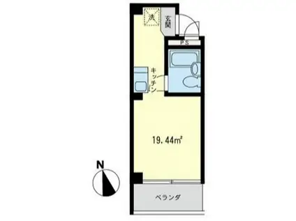 アイルイン弘明寺(ワンルーム/4階)の間取り写真