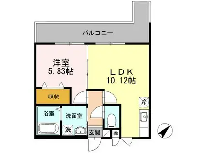 エクレールHP上星川(1LDK/3階)の間取り写真