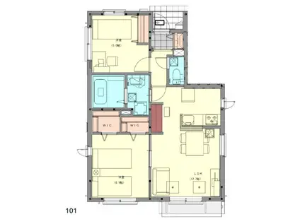 サンリビオンI(2LDK/1階)の間取り写真