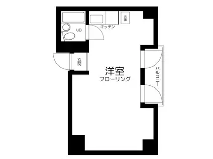 パークサイド日本橋(ワンルーム/6階)の間取り写真