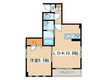 RUWE(1LDK/2階)の間取り写真