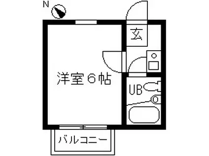 ジョイフルオークラNO13(1K/1階)の間取り写真