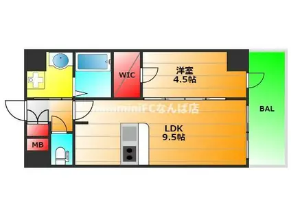 プレサンスドームシティコレーレ(1LDK/7階)の間取り写真