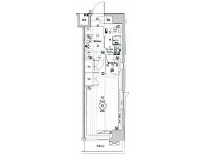 メイクスデザイン糀谷アジールコート(1K/1階)の間取り写真