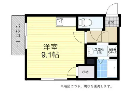 COZYLINK(ワンルーム/2階)の間取り写真