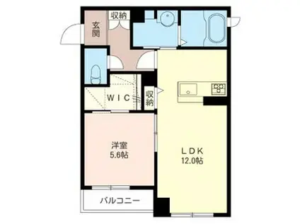 GRAN REGALO(1LDK/1階)の間取り写真